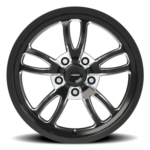 Vision 149 17x4.5 -24 5x114.3mm 83.1mm Gloss Black Milled