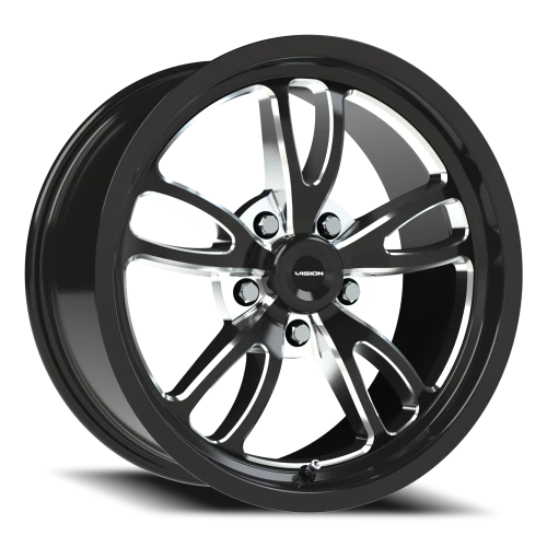 Vision 149 17x8 +25 5x114.3mm 83.1mm Gloss Black Milled