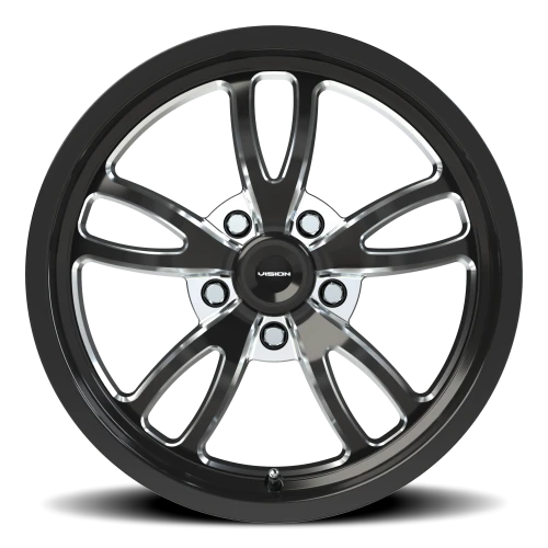 Vision 149 17x8 +25 5x114.3mm 83.1mm Gloss Black Milled