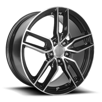 Performance Replica PR160 19x8.5" 5x120.65mm 70.3mm CB +56mm Gloss Black Machined Spokes