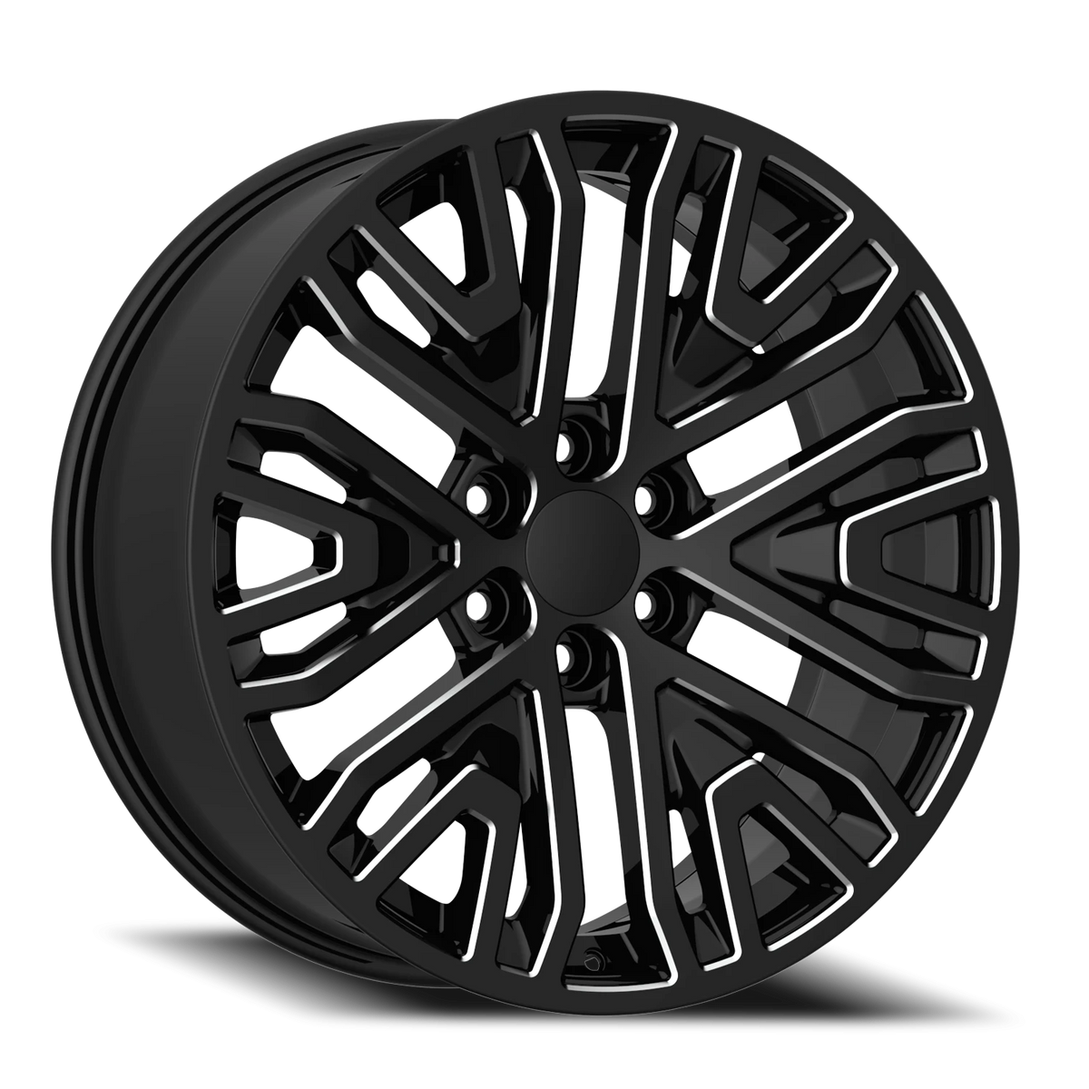 Replica Alloys 2015 Denali SEV 22x9 +28 6x139.7mm 78.1mm Gloss Black Machined