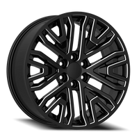 Replica Alloys 2015 Denali SEV 22x9 +28 6x139.7mm 78.1mm Gloss Black Machined