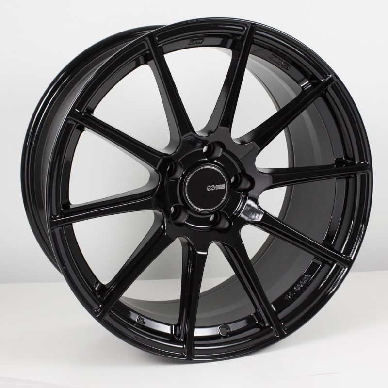 Enkei TS10 17x8 5x114.3 45mm Offset 72.6mm Bore Black Wheel-Wheels - Cast-Enkei-