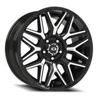 Vision 305 20x9 -12 5x127mm 78.1mm Gloss Black Machined Face