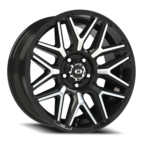 Vision 305 20x9 -12 5x127mm 78.1mm Gloss Black Machined Face