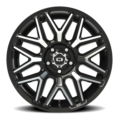 Vision 305 20x9 -12 5x127mm 78.1mm Gloss Black Machined Face