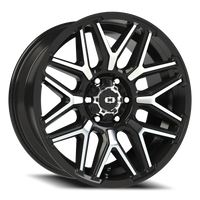 Vision 305 20x9 +12 6x139.7mm 106.2mm Gloss Black Machined Face