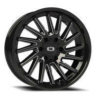 Vision 306 20x9 +12 6x139.7mm 106.2mm Gloss Black Milled Spokes