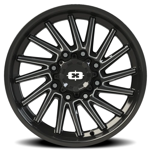 Vision 306 20x9 +12 8x165.1mm 125.2mm Gloss Black Milled Spokes