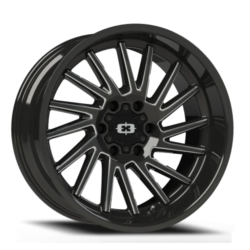 Vision 306 20x12 -51 6x139.7mm 106.2mm Gloss Black Milled Spokes
