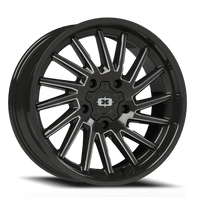 Vision 306 22x10 -19 5x127mm 78.1mm Gloss Black Milled Spokes