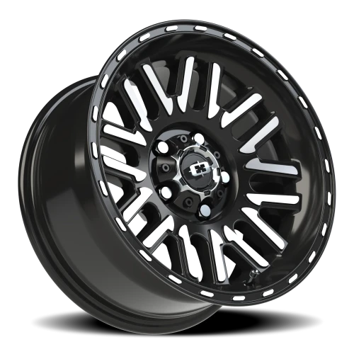 Vision 348 15x7.5 -12 5x114.3mm 83mm Gloss Black Machined Face
