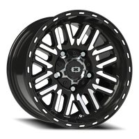 Vision 348 15x7.5 -12 5x139.7mm 110mm Gloss Black Machined Face