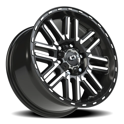Vision 348 17x8.5 +18 6x135mm 87.1mm Gloss Black Machined Face