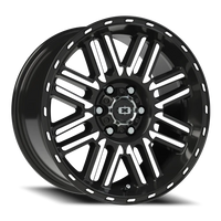 Vision 348 17x8.5 +18 6x120mm 67mm Gloss Black Machined Face