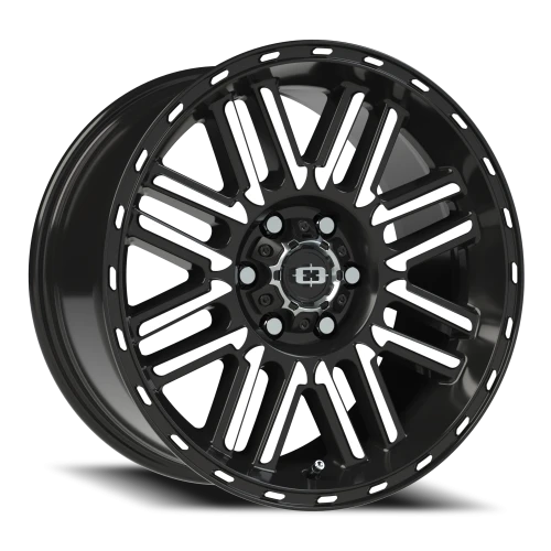 Vision 348 17x8.5 +18 6x120mm 67mm Gloss Black Machined Face