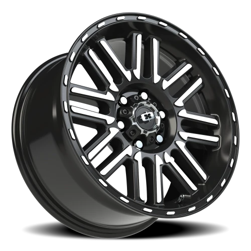 Vision 348 17x8.5 +18 6x120mm 67mm Gloss Black Machined Face