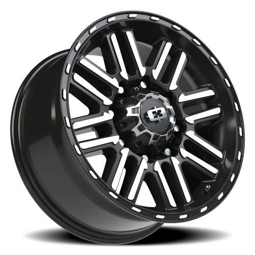 Vision 348 18x8.5 +18 8x170mm 124.2mm Gloss Black Machined Face