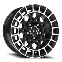 Vision 349 15x7 +15 5x114.3mm 76.1mm Gloss Black Machined Lip
