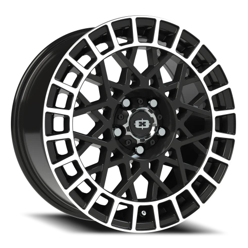 Vision 349 17x8 +40 5x110mm 72.1mm Gloss Black Machined Lip