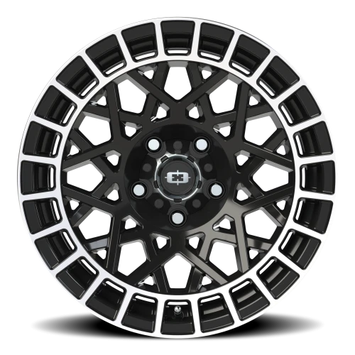 Vision 349 17x8.5 -24 5x127mm 76.1mm Gloss Black Machined Lip
