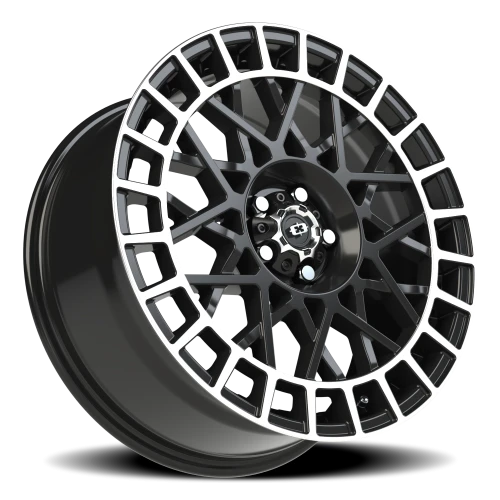 Vision 349 18x8 +40 5x112mm 72.1mm Gloss Black Machined Lip