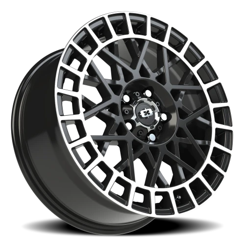 Vision 349 18x8.5 +12 5x114.3mm 76.1mm Gloss Black Machined Lip