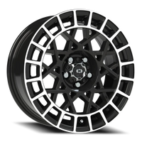 Vision 349 16x7 5x100mm 73.1mm Gloss Black Machined Lip