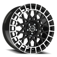 Vision 349 18x8 5x108mm 73.1mm Gloss Black Machined Lip