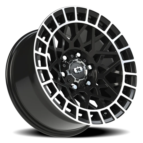 Vision 349 17x8.5 -12 6x139.7mm 106.2mm Gloss Black Machined Lip