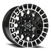 Vision 349 17x8.5 +12 6x114.3mm 76.1mm Gloss Black Machined Lip