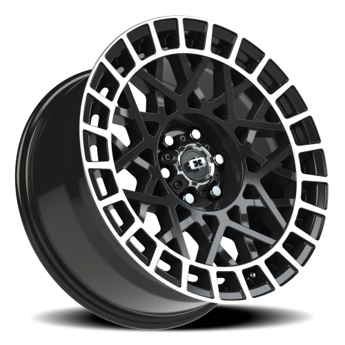 Vision 349 18x8.5 +12 6x120mm 66.9mm Gloss Black Machined Lip