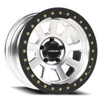 Vision 350BL 17x9 -40 5x127mm 83mm Machined Silver Satin Black Ring