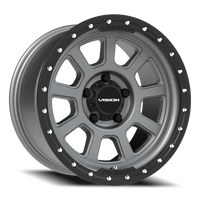 Vision 350 17x9 +12 5x127mm 78.1mm Satin Gray Satin Black Lip