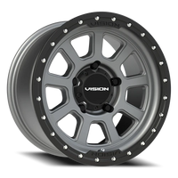 Vision 350 17x9 +12 5x139.7mm 108mm Satin Gray Satin Black Lip