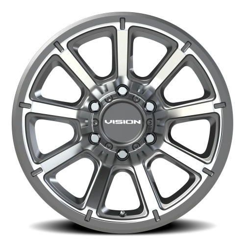 Vision 353 17x8.5 +18 6x139.7mm 106.2mm Gunmetal Machined Face