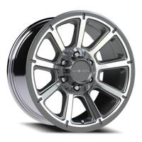 Vision 353 18x9 +18 6x139.7mm 106.2mm Gunmetal Machined Face