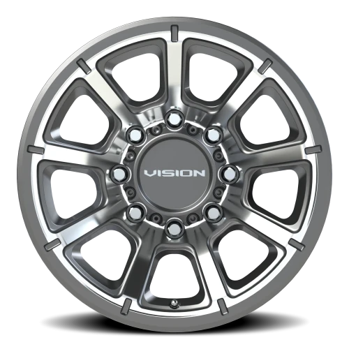Vision 353 17x8.5 +18 8x165.1mm 125.2mm Gunmetal Machined Face