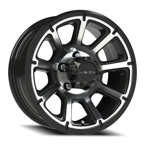 Vision 353 15x6 +0 5x114.3mm 83mm Gloss Black Machined Face