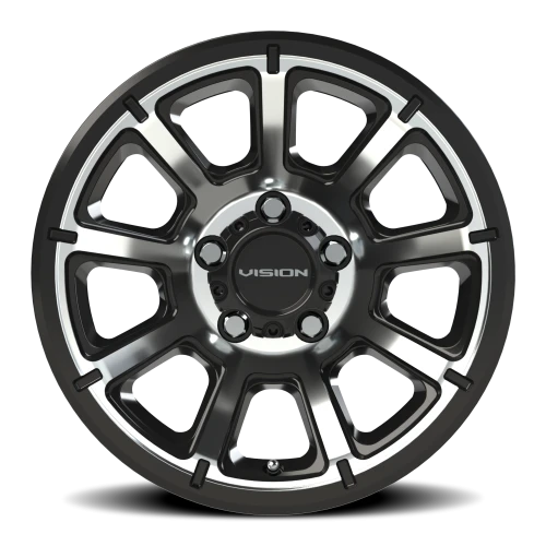 Vision 353 15x6 +0 5x114.3mm 83mm Gloss Black Machined Face