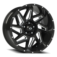 Vision 361 20x10 -25 5x127mm 78.1mm Gloss Black Milled Spokes