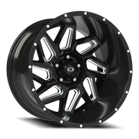 Vision 361 20x12 -57 5x127mm 78.1mm Gloss Black Milled Spokes
