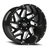 Vision 361 20x12 -51 5x139.7mm 108mm Gloss Black Milled Spokes
