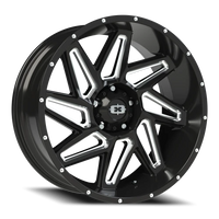 Vision 361 22x10 -25 5x139.7mm 108mm Gloss Black Milled Spokes