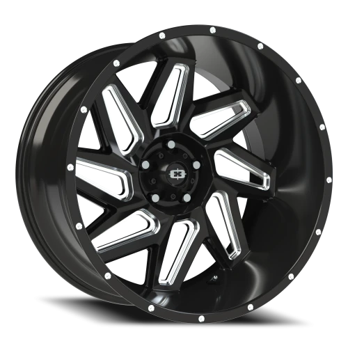 Vision 361 22x12 -51 5x127mm 78.1mm Gloss Black Milled Spokes