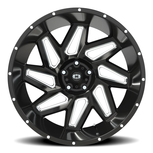 Vision 361 22x12 -51 5x127mm 78.1mm Gloss Black Milled Spokes