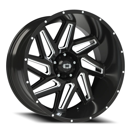 Vision 361 24x12 -51 5x139.7mm 108mm Gloss Black Milled Spokes