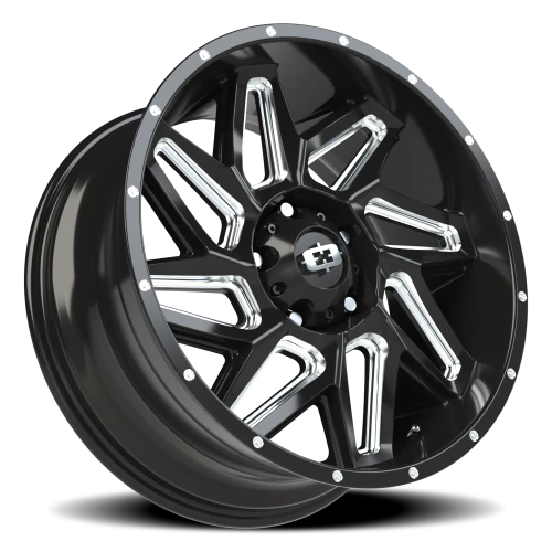 Vision 361 20x9 +12 5x150mm 110.2mm Gloss Black Milled Spokes
