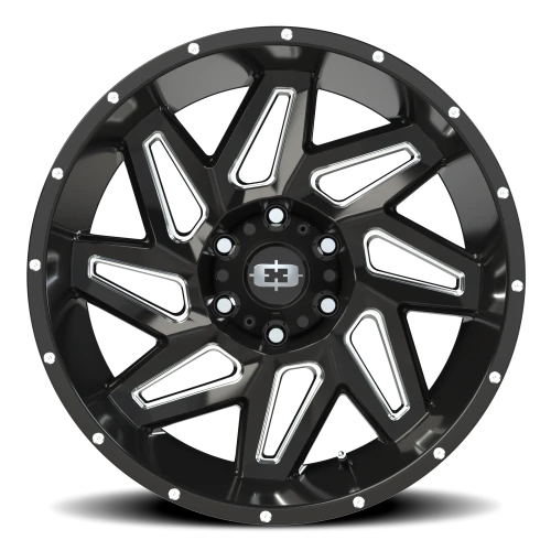 Vision 361 20x10 -25 6x135mm 87.1mm Gloss Black Milled Spokes