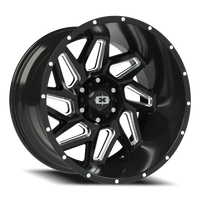 Vision 361 20x12 -51 6x135mm 87.1mm Gloss Black Milled Spokes